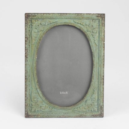 Antique Green Ornate Photo Frame – Vintage Style 3.5x5 Frame