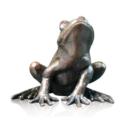 Frog Sitting - Bronze Sculpture