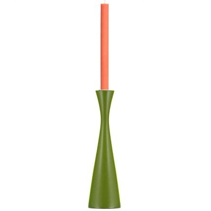Tall Olive Green Candleholder